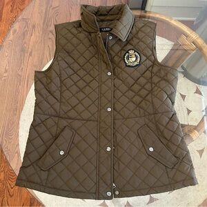 Ralph Lauren crest puffer vest size L